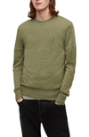 Allsaints Mode Slim Fit Wool Sweater In Moss Green