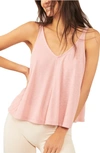 Free People Dani Swing Tank In Rose Blush