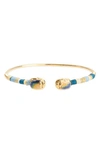 Gas Bijoux 'duality Scaramouche' Cuff In Blue / Yellow