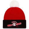 NEW ERA NEW ERA RED VANCOUVER WHITECAPS FC SINCE '96 HOOKED CUFFED KNIT HAT WITH POM