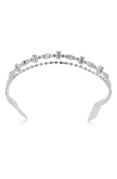 Brides And Hairpins Amora Crystal Crown Comb In Silver