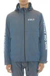 Cult Of Individuality Zip Pocket Hooded Windbreaker In Sea Foam