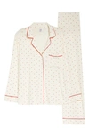 Eberjey 'sleep Chic' Knit Pajamas In Envelope Heart-bone/ Haute Red