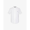 Polo Ralph Lauren Logo-embroidered Pleated-back Slim-fit Stretch-cotton Shirt In White