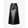 Alexander Mcqueen Leather Pencil Skirt In Black