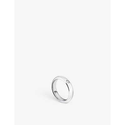 Bucherer Fine Jewellery Classics 18ct White-gold And 0.09ct Brilliant-cut Diamond Wedding Ring In White Gold