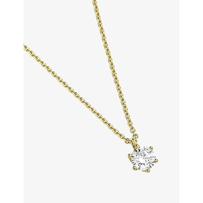 Bucherer Fine Jewellery Collitaire 18ct Yellow-gold And 0.4ct Brilliant-cut Diamond Pendant Necklace In Yellow Gold