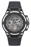 GUESS MULTIFUNCTION SILICONE STRAP WATCH, 46MM