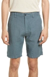 Nn07 Crown Straight-leg Linen Shorts In Blue