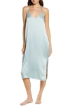 Lunya Washable Silk Slipdress Nightgown In Cumulus Blue