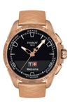 TISSOT TISSOT T-TOUCH CONNECT SOLAR SMART LEATHER STRAP WATCH, 47.5MM