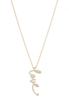 Nadri Cirque Pave Love Pendant Necklace In 18k Gold Plated, 15-18