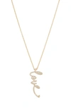 Nadri Cirque Pave Love Pendant Necklace In 18k Gold Plated, 15-18 In Gold