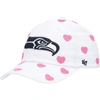 47 TODDLER GIRLS '47 WHITE SEATTLE SEAHAWKS SURPRISE CLEAN UP ADJUSTABLE HAT