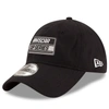 New Era Black Nascar Cup Series Logo Enzyme Washed 9twenty Adjustable Hat In Black