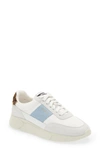 Axel Arigato Genesis Low Top Sneaker In White/ Dusty Blue/ Leopard