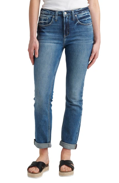 Silver Jeans Co. Beau Slim Leg Girlfriend Jeans In Indigo