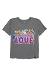 Treasure & Bond Kids' Easy Fit Graphic Tee In Grey Dark Heather