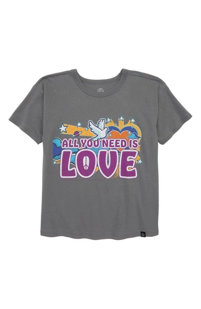 Treasure & Bond Kids' Easy Fit Graphic Tee In Grey Dark Heather