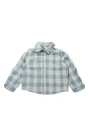 THOUGHTFULLY HOODED THOUGHTFULLY HOODED KID'S PRINT BUTTON-UP SHIRT & TWO HOODS SET