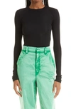 Cotton Citizen The Verona Ribbed Cotton-blend Top In Jet Black