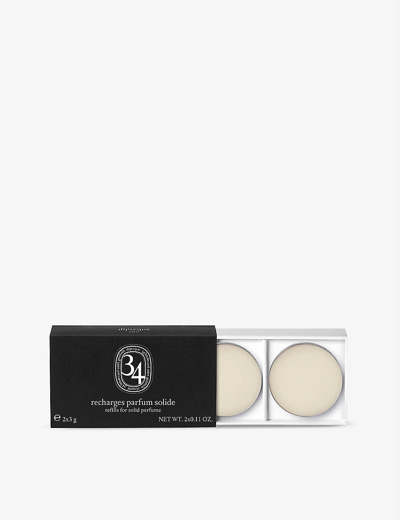 Diptyque 34 Boulevard Saint Germain Solid Perfume Refill 3g Pack Of Two
