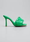 Bottega Veneta Lido Leather Sandals In Grass