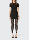 Valentino Crepe Mini Dress With Bow Detail In Black
