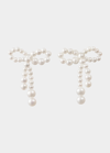 Sophie Bille Brahe Rosette De Perles Small Bow Earrings In Freshwater Pearls In Yg