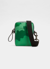 Valentino Garavani Men's Small Camouflage Leather Crossbody Bag In Multicolor Verde Eng
