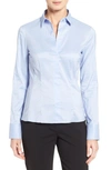 Hugo Boss 'bashina' Stretch Poplin Shirt In Light Blue