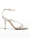 Bottega Veneta Multi Strap Stretch High-heel Sandals In Optic White