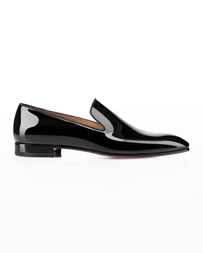 CHRISTIAN LOUBOUTIN MEN'S DANDELION PATENT LEATHER LOAFERS