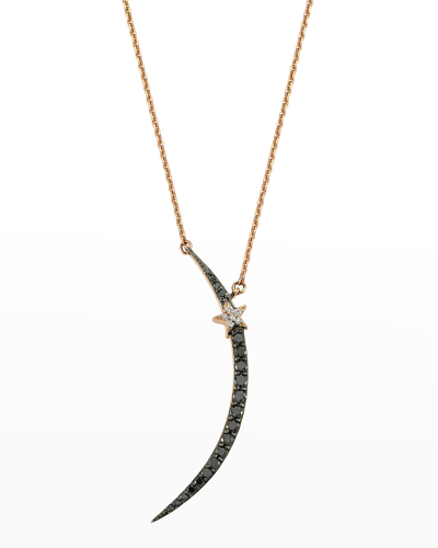 Beegoddess Black Diamond Crescent Necklace