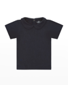 Vild - House Of Little Kid's Woven Collared Shirt In Navy Blue