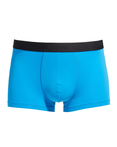 Hanro Micro Touch Stretch-jersey Boxer Briefs In Vivid Blue