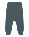 Vild - House Of Little Kid's Organic Cotton Knit Trousers In Blue Stone