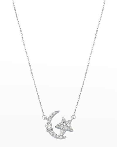 Beegoddess Sirius Diamond Pendant Necklace In White Gold