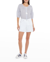 Nydj High Rise A Line Jean Shorts In Optic White