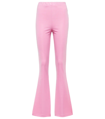 Rotate Birger Christensen Molikka Flared Leggings In Fuschia Pink