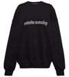Rotate Birger Christensen Rotate Iris Sweatshirt With Rotate Sunday Embroidery In Black