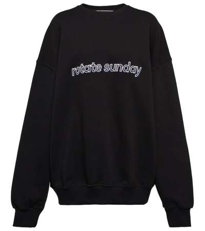 Rotate Birger Christensen Rotate Iris Sweatshirt With Rotate Sunday Embroidery In Multicolor