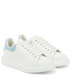 Alexander Mcqueen Larry Leather Sneakers In White/powd