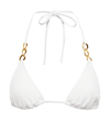 Melissa Odabash Triangle Bikini Top In Mazy White