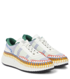 Chloé Nama Stitch Walking Sneakers In Multicoloured