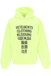 VETEMENTS VETEMENTS TRANSLATION LOGO PRINT HOODIE