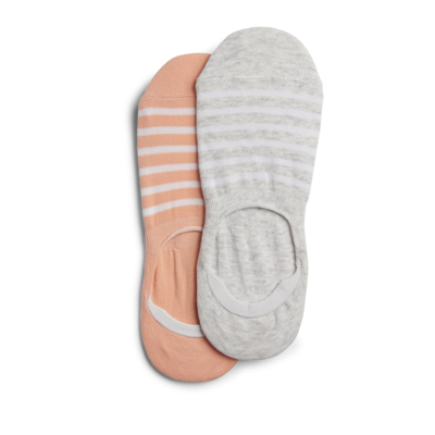 Clarks 2 Pack Striped Liner In Grey
