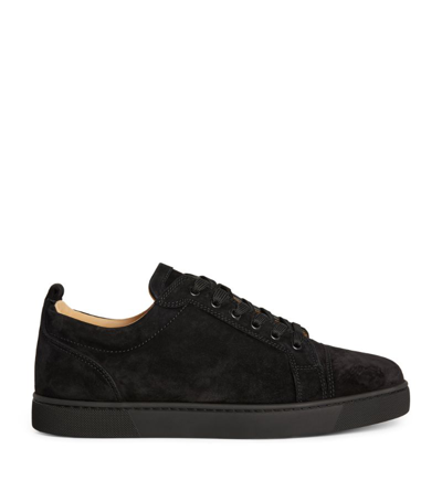 Christian Louboutin Louis Orlato Suede Low-top Trainers In Black