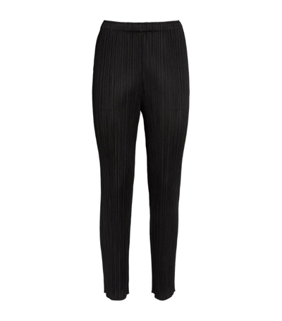 Issey Miyake Basics Slim Trousers In Black