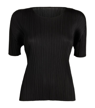 Issey Miyake Basics Scoop-neck T-shirt In Black
